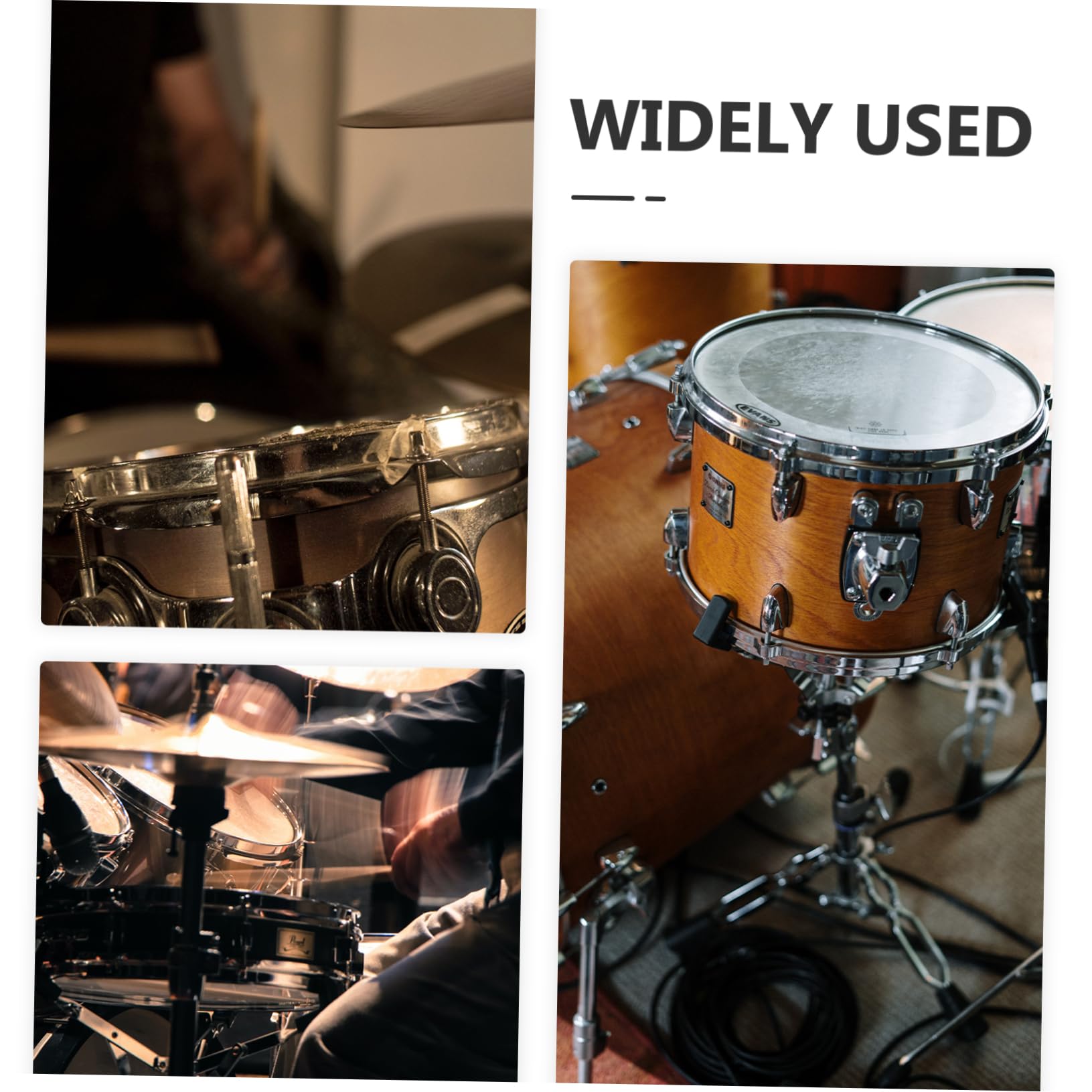 NULYLU Silicone Drum Pad Protector Bass Drum Hoop Guard with Self-Adhesive Backing Prevents Movement Shifting During Performances Chic Design for Enhanced Performance