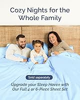 Vista 298 de Sábana encimera de bolsillo profundo, más suave que el algodón egipcio, 1 sábana encimera para colchón tamaño Queen