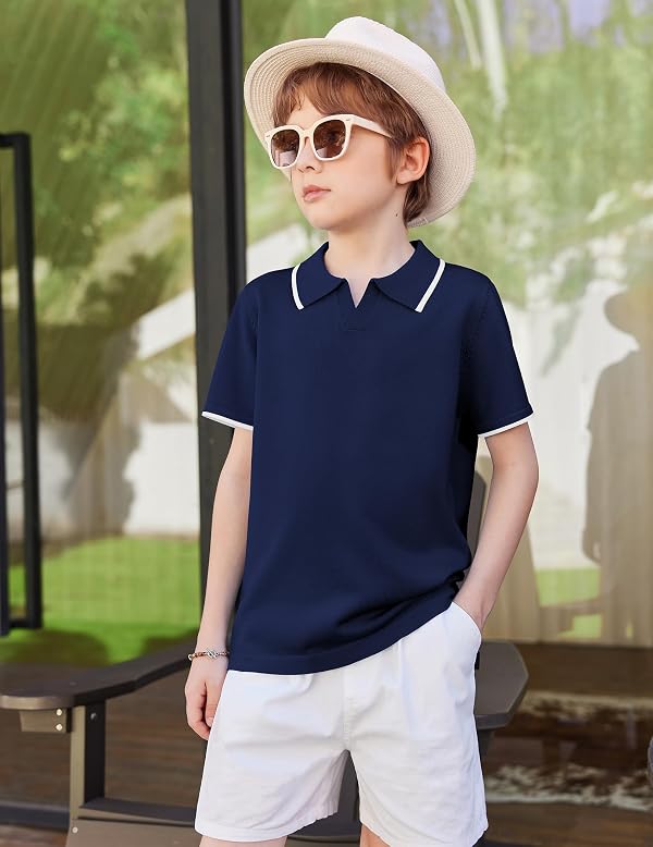 Arshiner Boys Polo Shirt Short Sleeve Knit Golf Shirts School Uniform Shirt by Arshiner - Used condition - Image 4