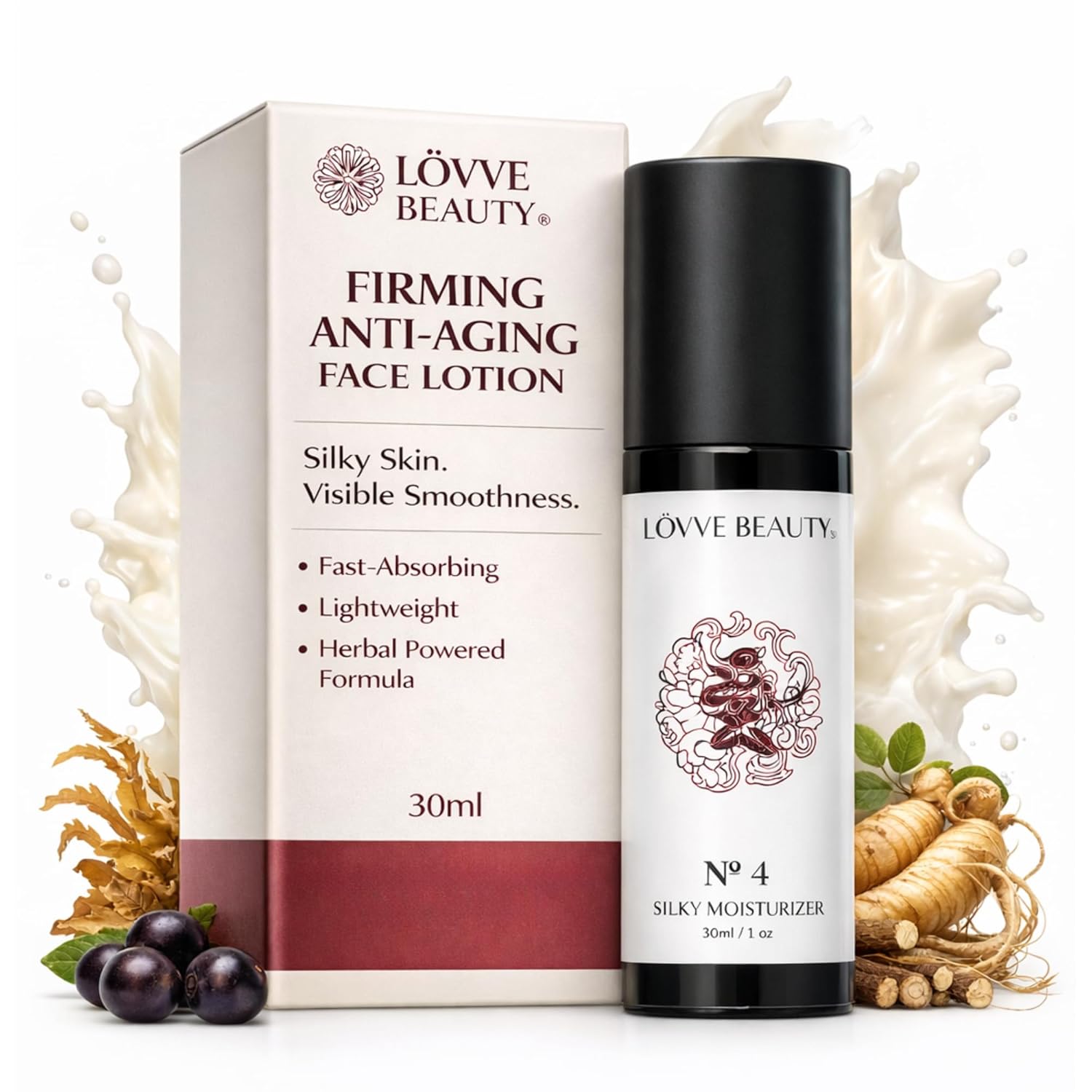 Firming Anti-Aging Face Lotion for Women – Premium Moisturizer & Wrinkle Cream for Aging Skin, Skin-Tightening Herbal Formula with Natural Peptides for Deep Wrinkles - 1oz