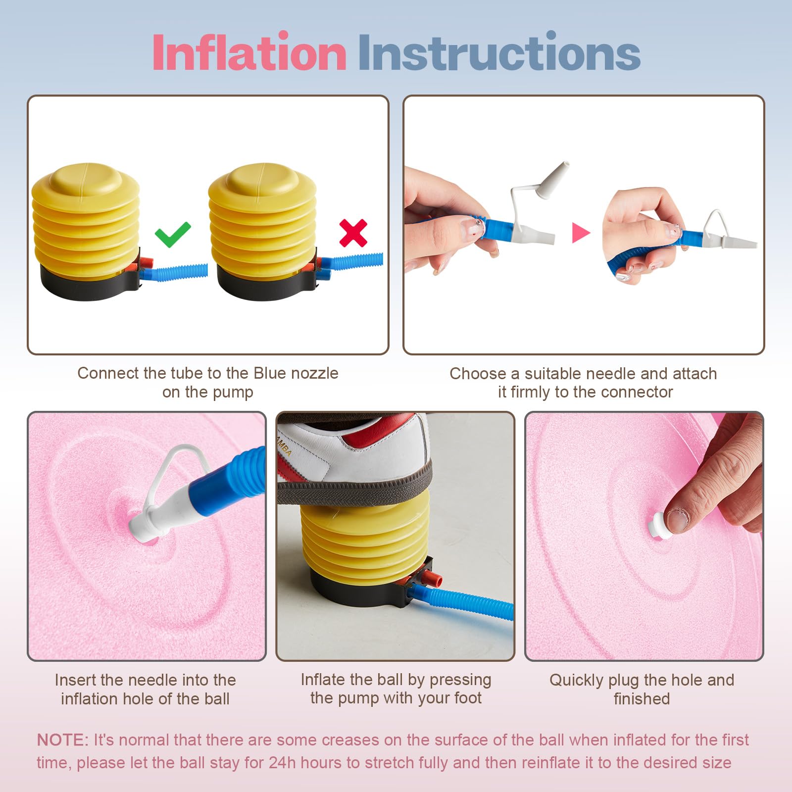 Extra Thick Exercise Ball - Stability & Balance -7