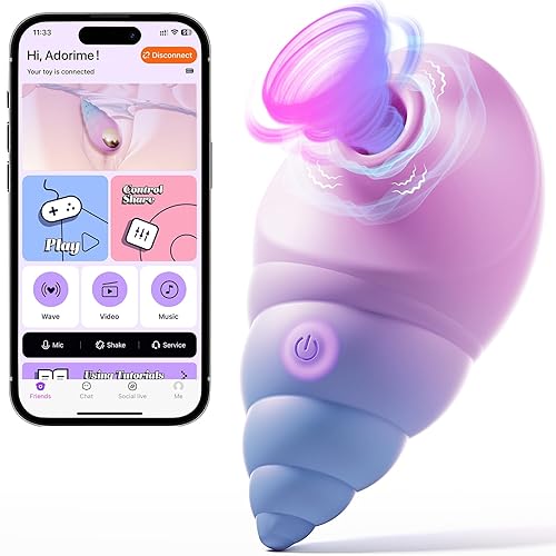 Sucking Vibrator Adult Sex Toys - Rose Toy Clitoral Vibrators Conch Clit Sucker with 10 Suction & Vibrating Modes for Women Nipples Clitoris Anal Sex, APP Control Female Suction Vibrator Couples Toys