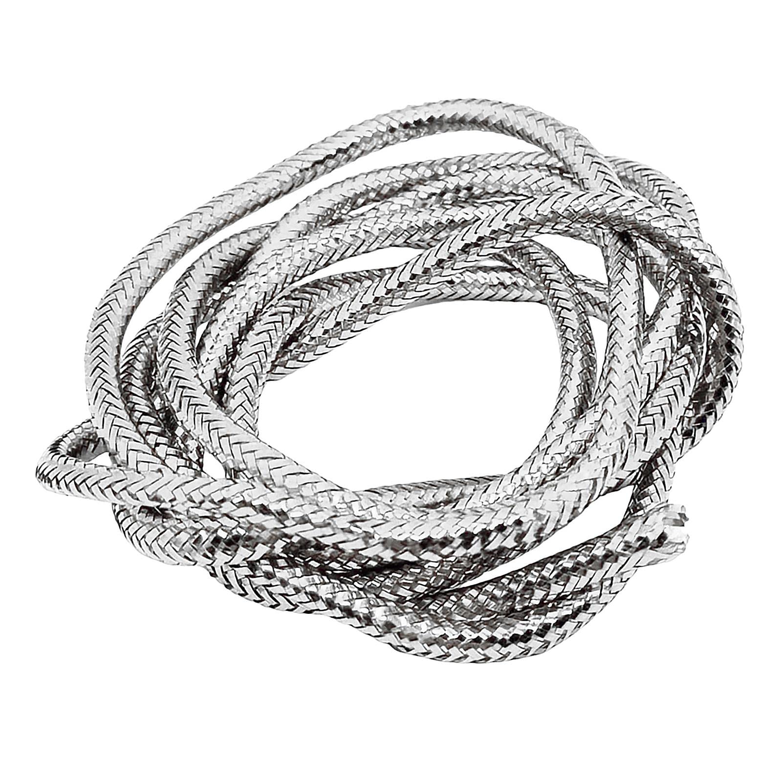 AMLESO Mylar Braid Tubing Fly Tying Materials 3mm Braid Mylar Tube for Fly Tying Lure Making Supplies, Silver
