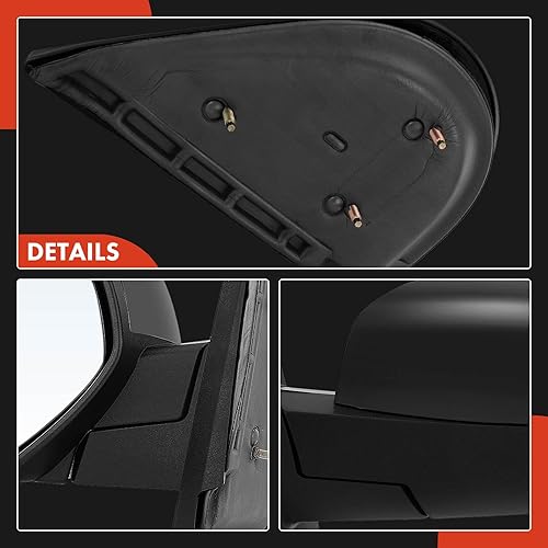 Miniatura 6 de A-Premium Espejo manual para puerta del lado del conductor, compatible con Chevy Silverado 1500 2500 3500 07-13 y GMC Sierra 1500 2500 3500  Espejo