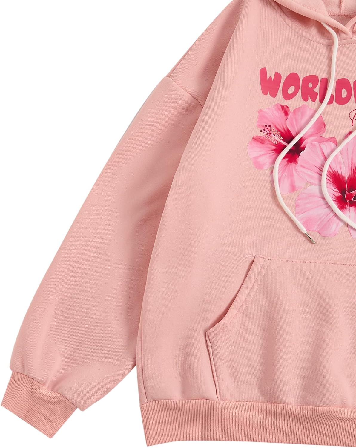 SweatyRocks Women's Floral Graphic Hoodies Long Sleeve Oversized Sweatshirts Cute Pullovers with Pocket - Image 6