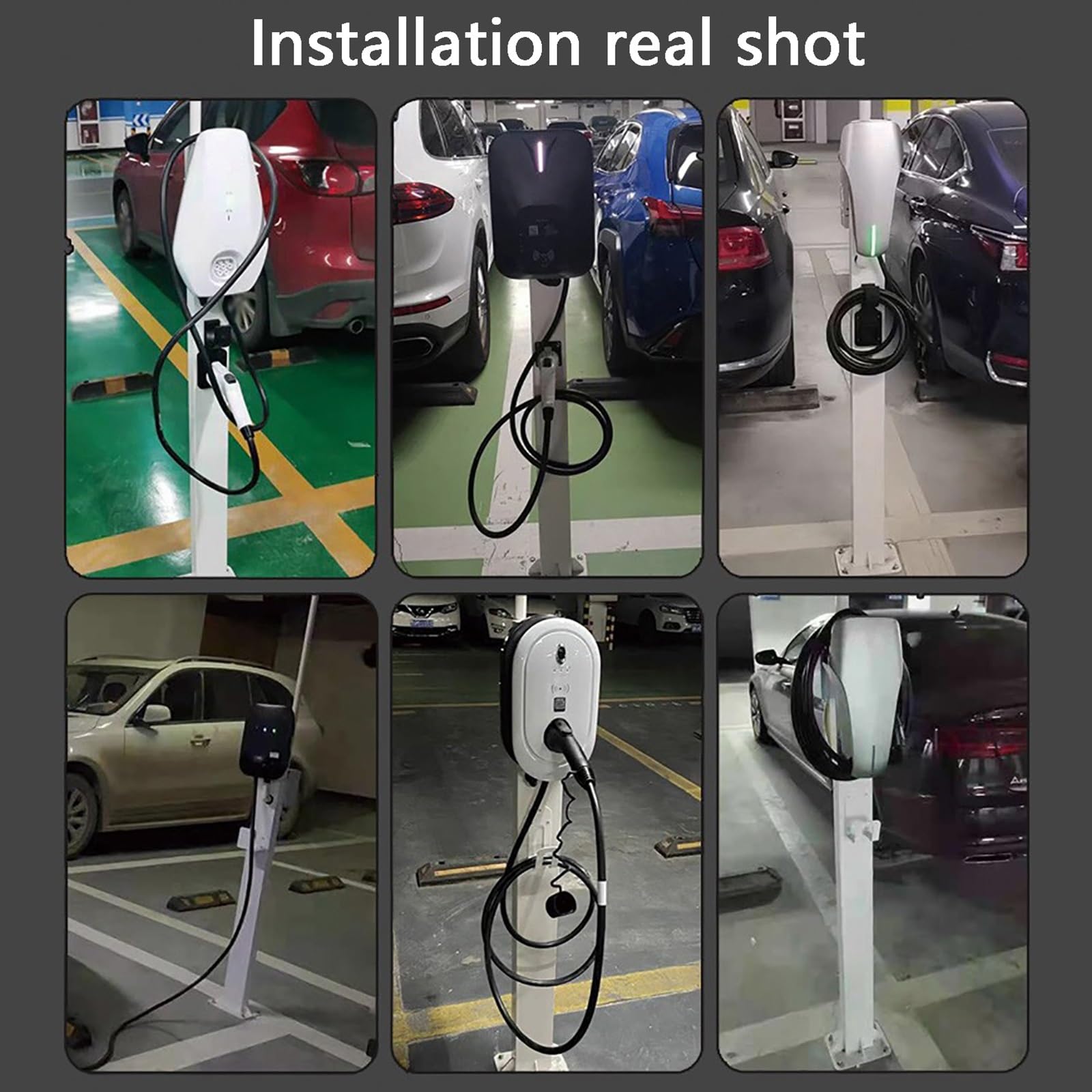 Pedestal Single per Wallbox di Ricarica EV, Supporto Universale per Wallbox e Palo di Montaggio con Gancio, Impermeabile e Resistente, Resiste Facilmente Alle Intemperie, Sicuro