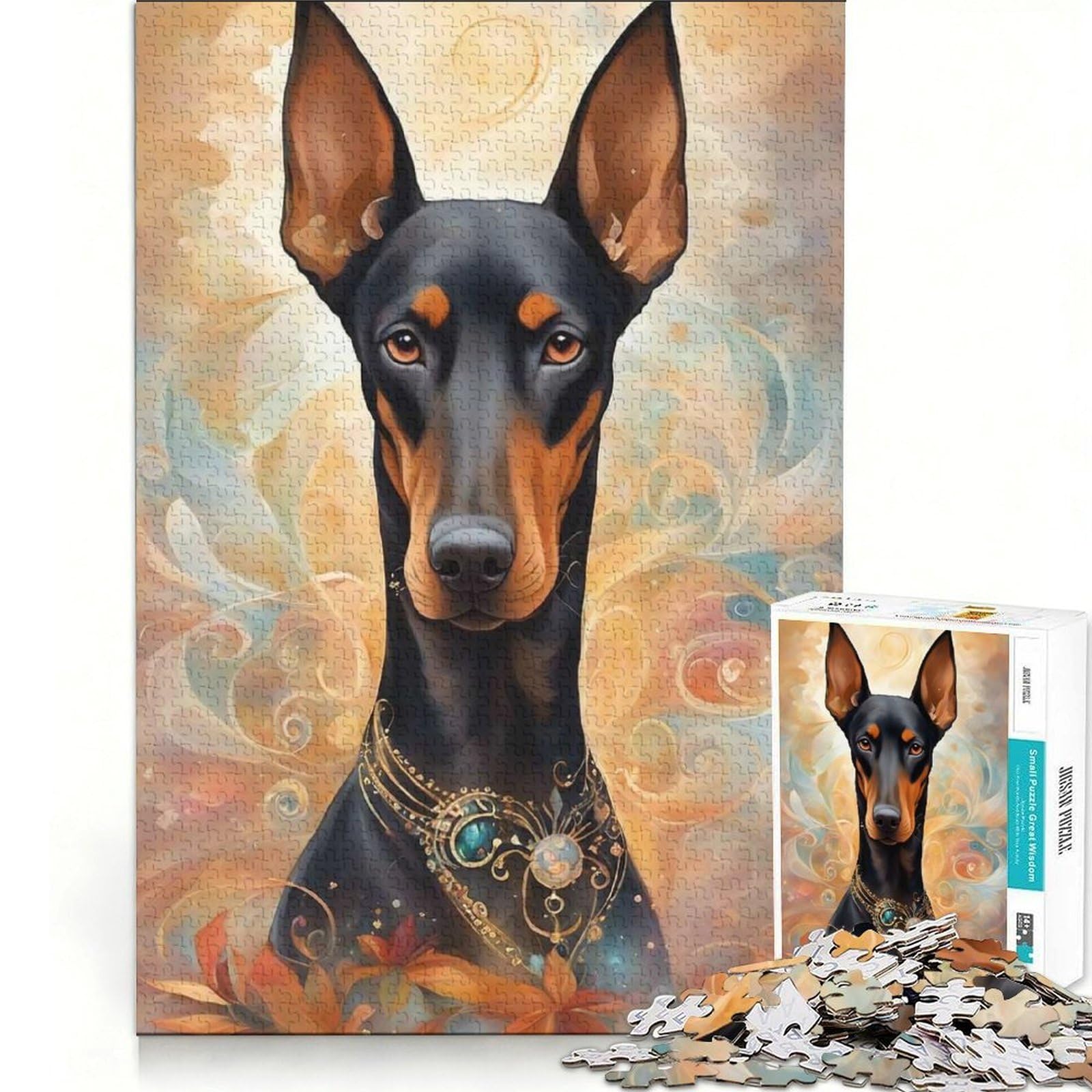 Rompecabezas de 1000 piezas educativo de perro, decoración y juegos para adolescentes 7