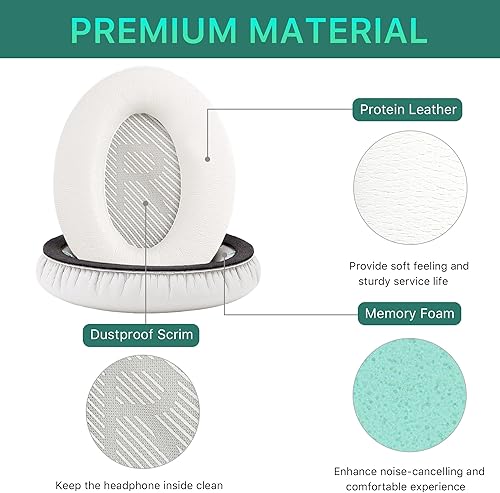 Miniatura 3 de Almohadillas de repuesto premium para auriculares Bose QuietComfort 35 (QC35) y QuietComfort 35ii (QC35ii) de piel sintética duradera  espuma