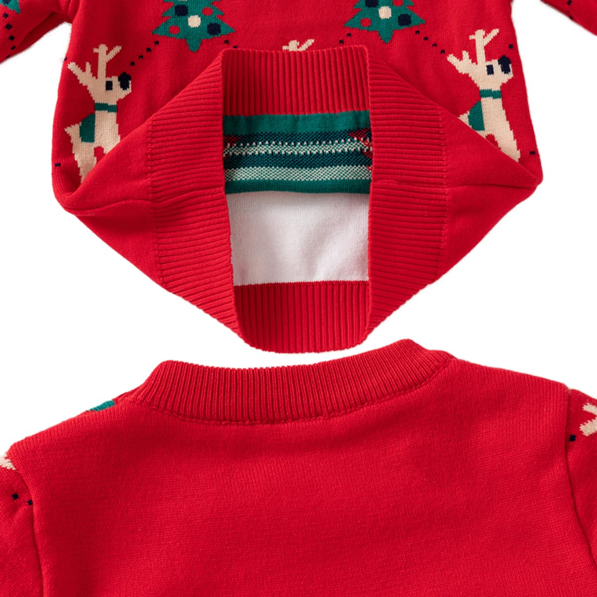 Suéter de Punto Navideño Niño Niña con Reno Papá Noel Algodón 2-7 Años