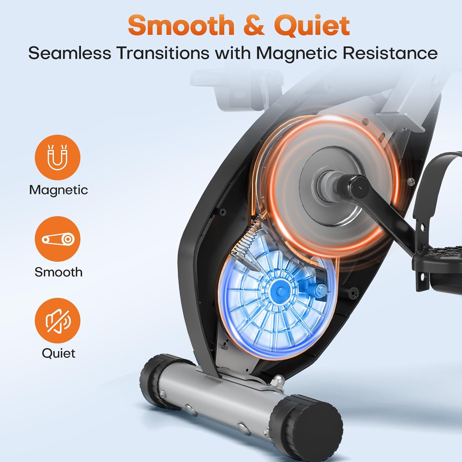 Exercise Bike Foldable with 16-Level Magnetic Resistance LCD Display Compact Folding Stationary Bike for Home Gym Workout Supported App - Image 3