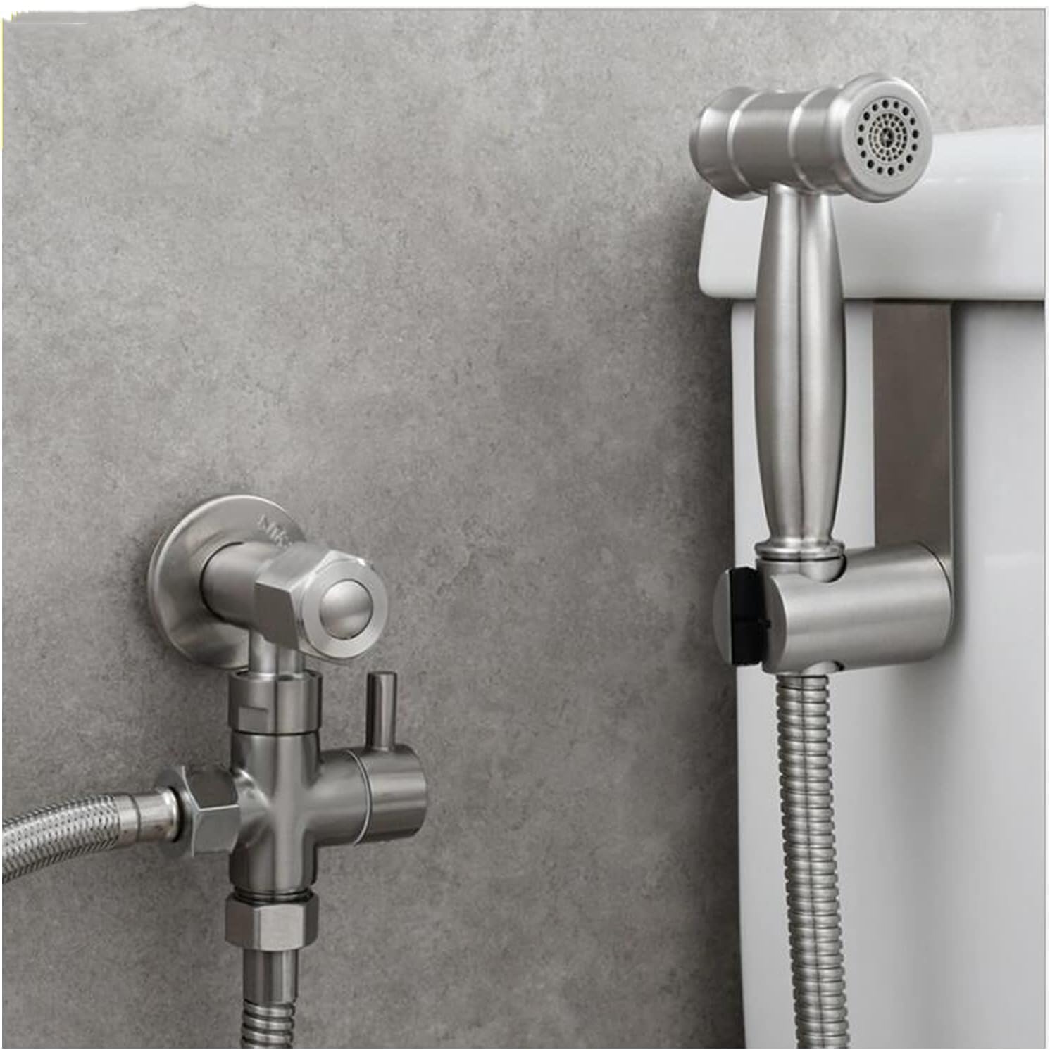 Antique Toilet Shower Kit Handheld Bidet Sprayer Stainless Steel Hand Shower Bidet Sprayer for Daily Personal Hygiene, Cleaning Care,Brushed Gold,Brushed