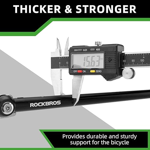 Miniatura 2 de ROCKBROS Soporte de bicicleta para rueda de 16 pulgadas, Brompton, plegable, ajustable, montaje central, soporte de bicicleta para bicicleta de