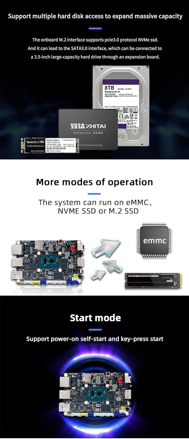 youyeetoo X1/X1S - N5105 x86 Windows Linux Single Board Computer - Mini PC Dual 4K Media Server-Dual M.2 Slots Support 2280 NVMe mSATA SSD/WiFi 6 Moudle PCIE 3.0,NFC (X1(16GB RAM, no eMMC))