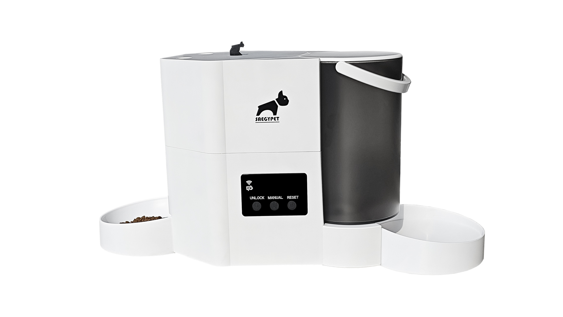 Amazon | 自動給餌器「SAEGYPET」2 in 1 自動給餌器3L大容量 給水器2L