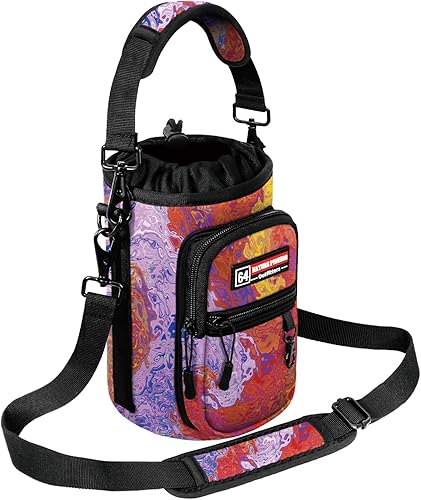 Miniatura 21 de NATURE PIONEOR Water Bottle Holder with Strap,Water Bottle Carrier Bag Sling Sleeve with Adjustable Shoulder Strap & Handle and Large Phone Pocket