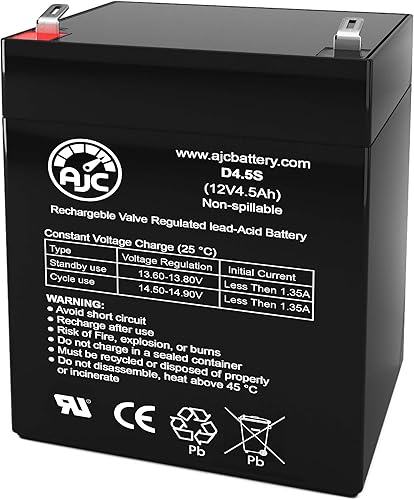 AJC Batería compatible con la batería UPS Global Yuasa ES4-12 12V 4.5Ah