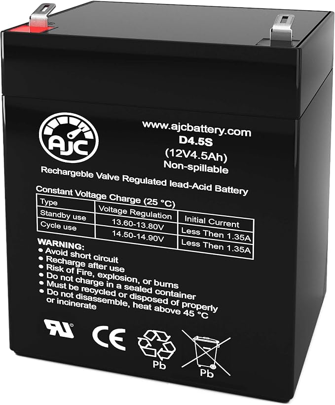 AJC Battery Replacement Compatible with Razor E100 12V 4.5Ah Electric