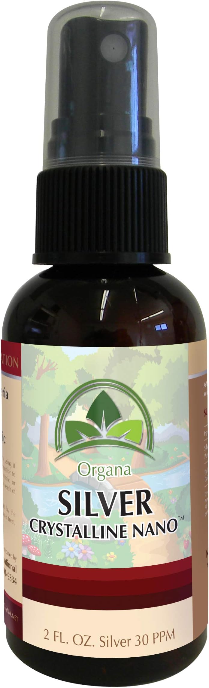 NutriNoche Organa Crystalline Nano Colloidal Silver Spray - 30 PPM - 2 Ounce Spray Bottle