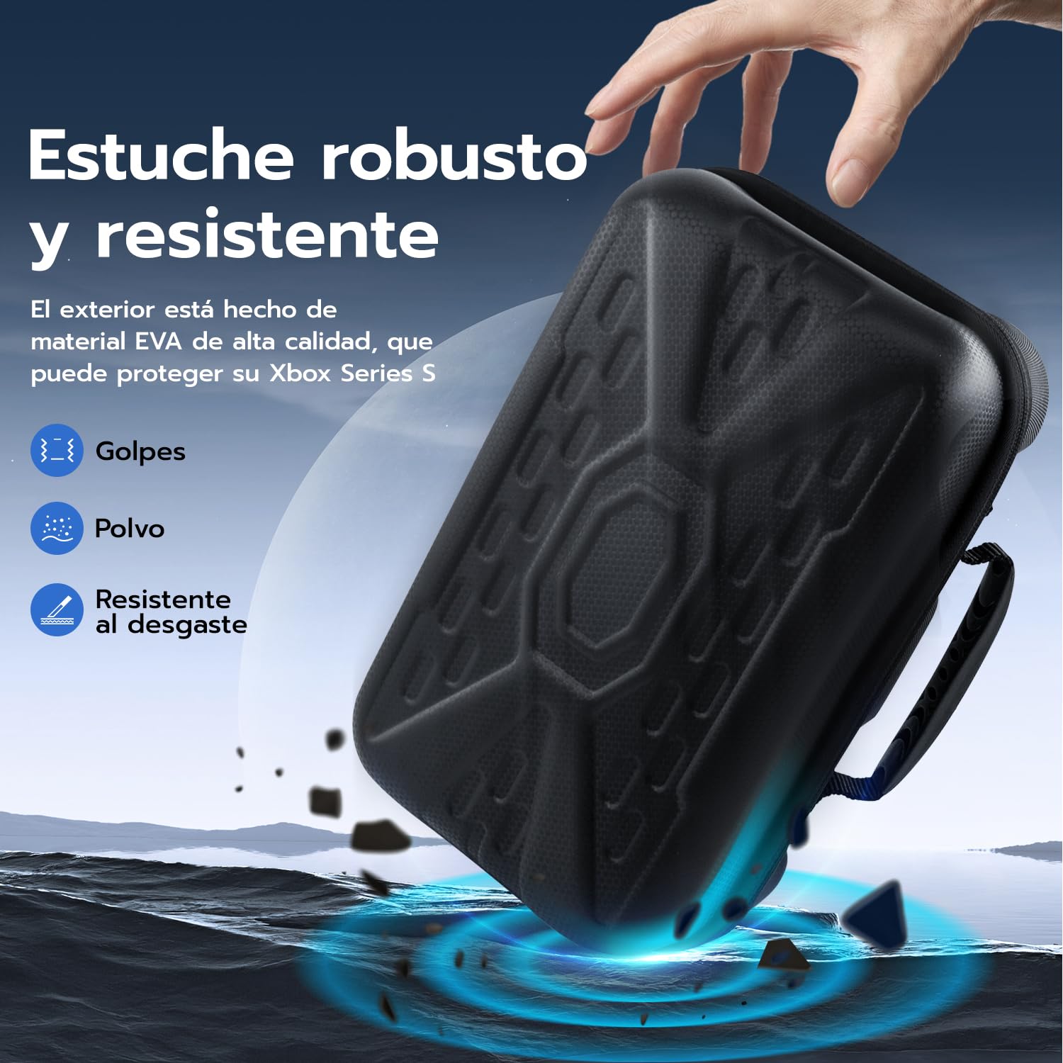 Mcbazel Funda rígida de Transporte para Xbox Series S, Bolsa de Almacenamiento para Consola Xbox Series S, Mando inalámbrico y Accesorios de Juegos, Color Negro, Black, Estuche de Viaje
