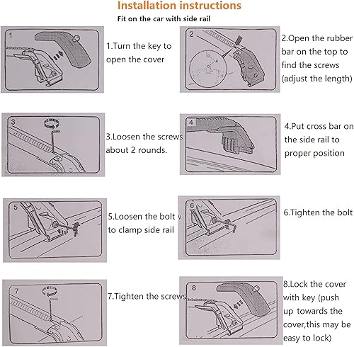 Miniatura 7 de SAREMAS Portaequipajes de techo para Infiniti QX55 2022 2023 portaequipajes con cerradura