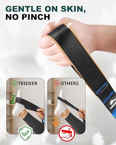Miniatura 2 de Trideer Correas elásticas con bucles, correas de yoga no elásticas para estirar, bandas elásticas de nailon duraderas para ejercicio, terapia