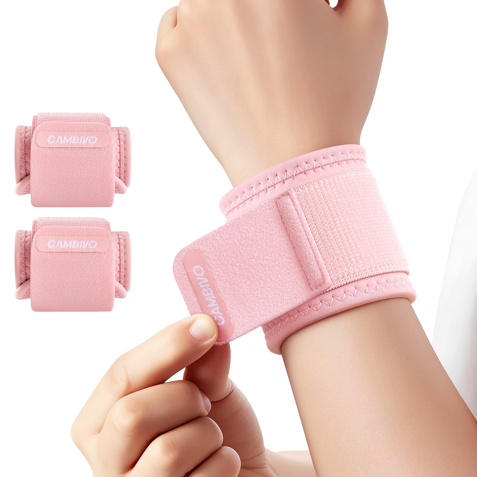 CAMBIVO Handgelenk Bandagen Krafttraining, 2 Stück Verstellbare Handgelenkstütze Sport, Wrist Wrap für Fitness, Gym, Sportschutz, Alltag