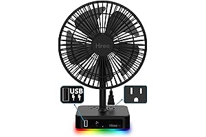 Powerful Desk Fan with USB Charging Port for Enhanced Productivity and Comfort