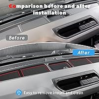 Vista 85 de Auovo Bandeja de cubierta para salpicadero compatible con accesorios Ford Bronco 2021 2022 2023 2024 2025 Compartimentos de silicona antideslizante