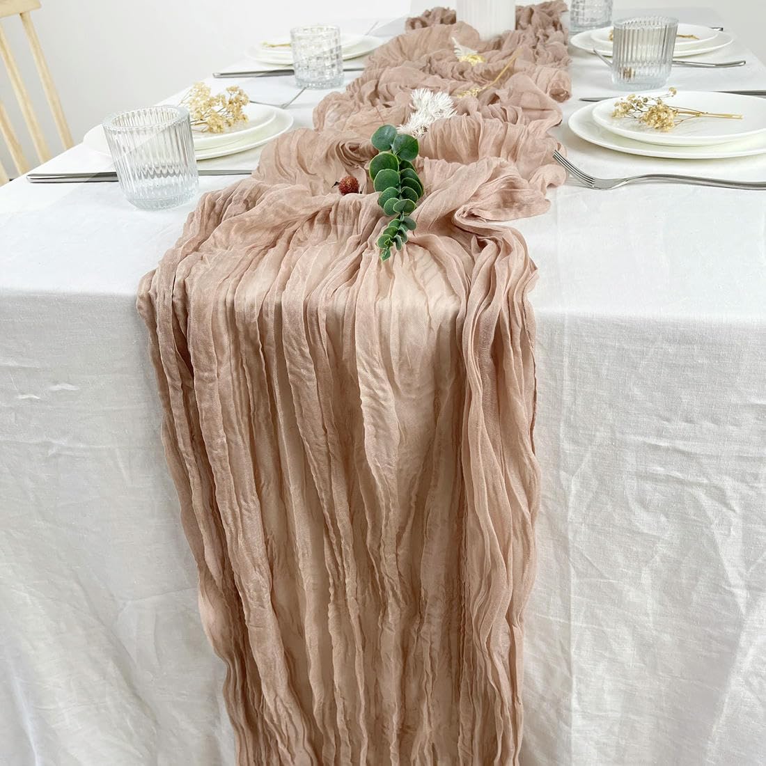 QQLADY 100 Pezzi tovaglioli di Garza tovagliette da tavola per Feste di Natale Decorazioni per Matrimoni Cena tovaglioli retrò