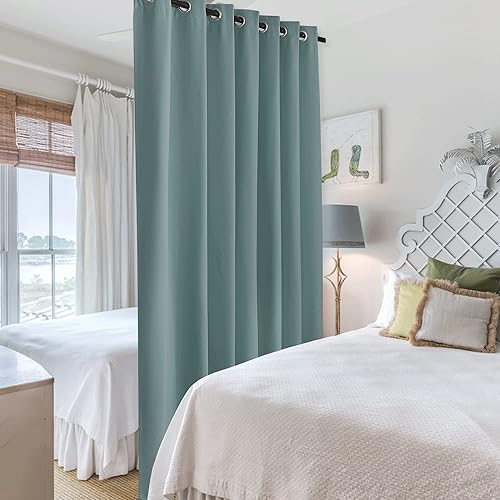 Miniatura 4 de RYB HOME Cortina de privacidad para puerta corrediza de cristal, bloque de luz que reduce el ruido, cortina aislada de techo a suelo, para