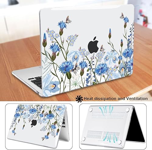 Miniatura 8 de Funda para MacBook Air de 15 pulgadas 2024 M3 A3114 2023 M2 Chip A2941 con pantalla de retina líquida e identificación táctil, funda rígida de