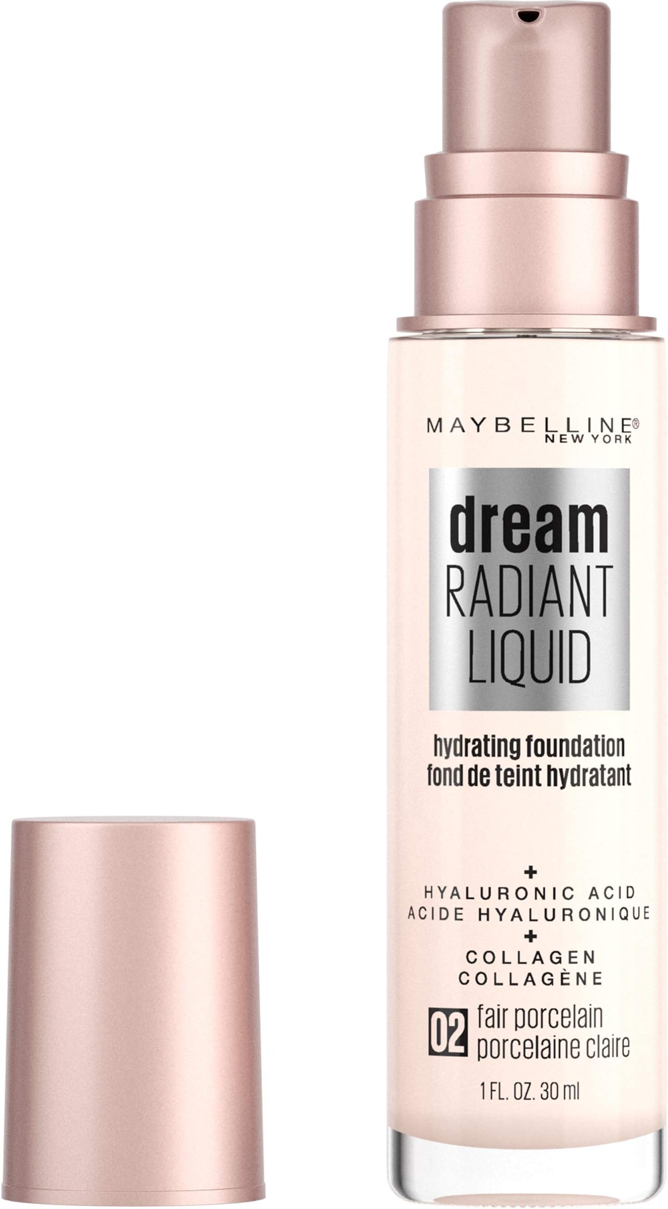 Dream Radiant Liquid Medium Coverage Hydrating Makeup, Lightweight Liquid Foundation, Fair Porcelain, 1 Count