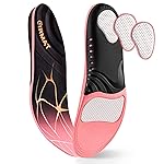 Plantar Fasciitis Shoe Insoles for Women: High Arch Support Orthotic Inserts - Orthotic Inserts for Flat Feet, Foot Pain Relie(1 Pairs-M-Pink)