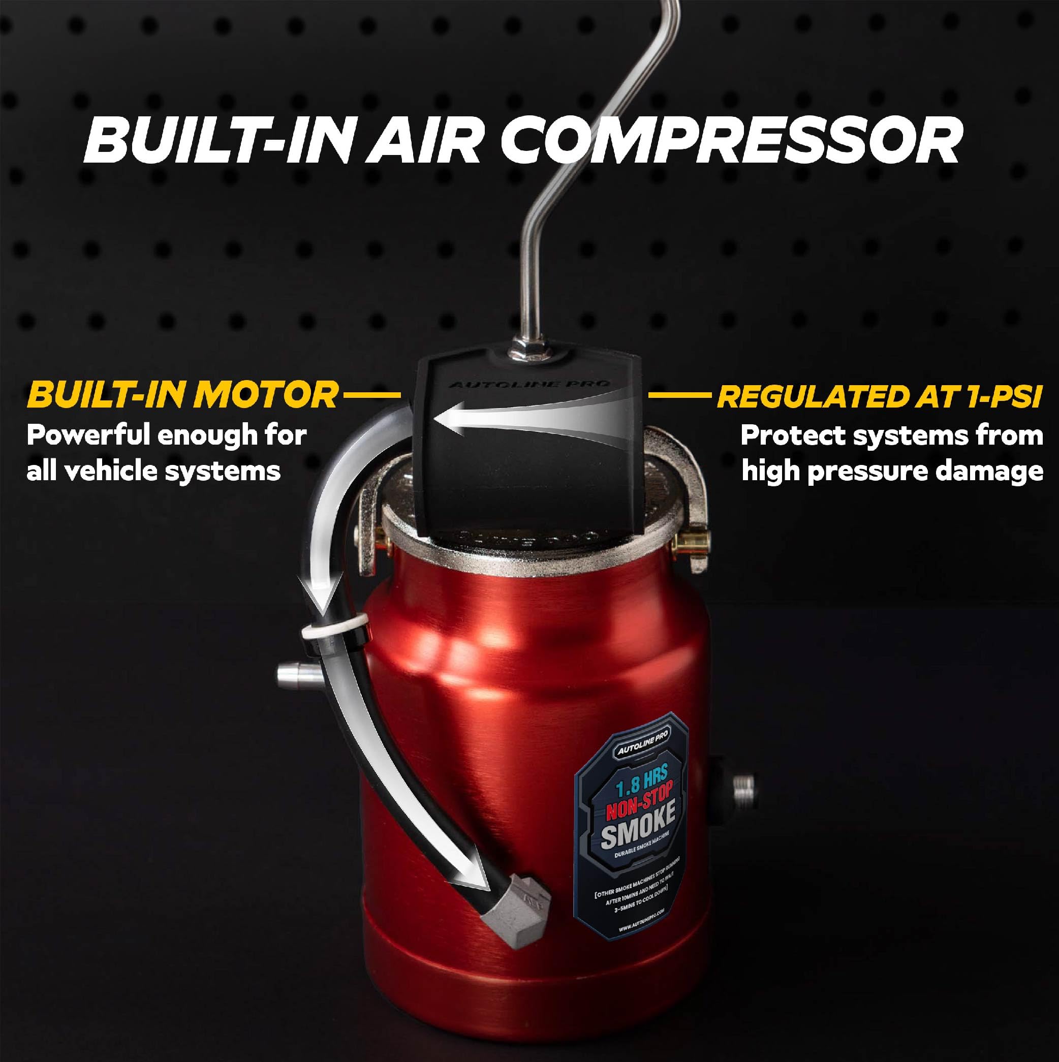 AutoLine Pro EVAP - Probador de Fugas de máquina de Humo de Alto Volumen con Bomba de Aire integrada, Shop Series Plus, probador de Humo automotriz con el Mejor líquido de Humo clasificado, Cono