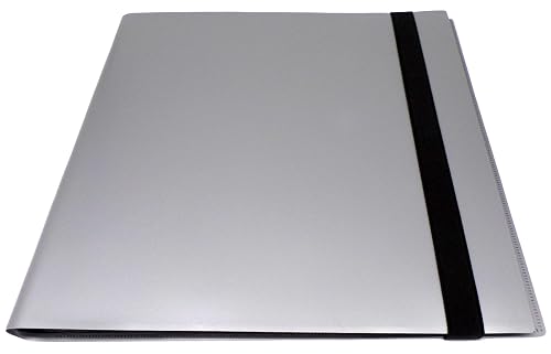 docsmagic.de Pro-Player 12-Pocket Playset Album Silver - 480 Card Binder - MTG - PKM - YGO
