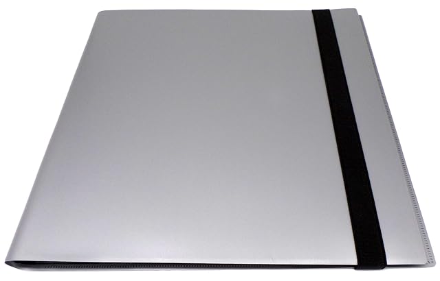 docsmagic.de Pro-Player 12-Pocket Playset Album Silver - 480 Card Binder - MTG - PKM - YGO