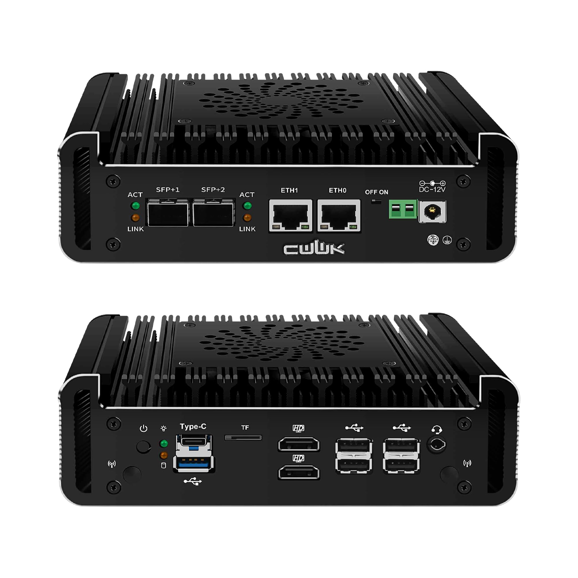 Glovary Micro Firewall Appliance Quad Core N100, 4 X I226V 2.5GbE LAN, Fanless Mini PC Router, DDR5 Barebone, AES-NI, Firewall Hardware, HD, DP, 8USB Port, TF Card Slot - View #5