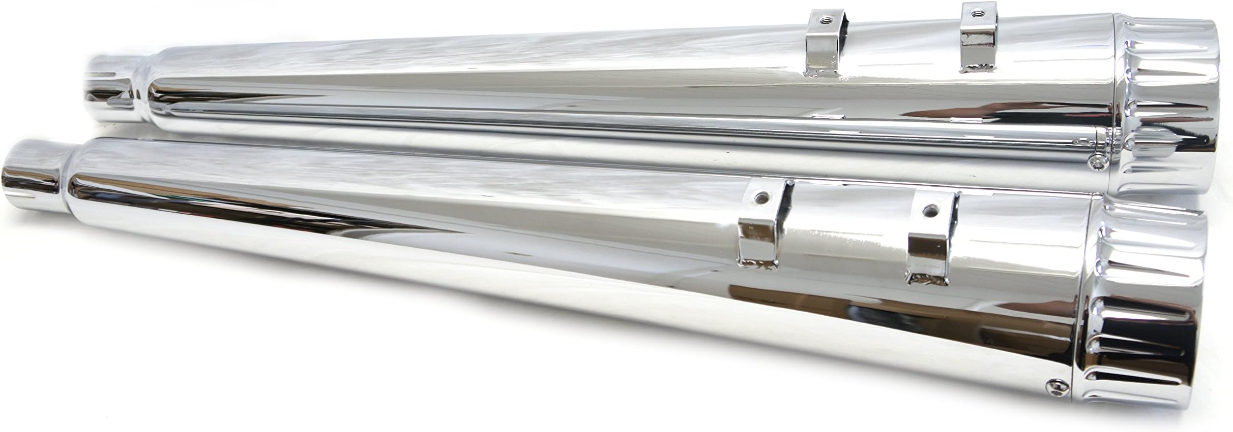 MUTAZU 4" SLOTTED END SLIP-ON MEGAPHONE MUFFLERS 4 HARLEY TOURING 95-16 EXHAUST