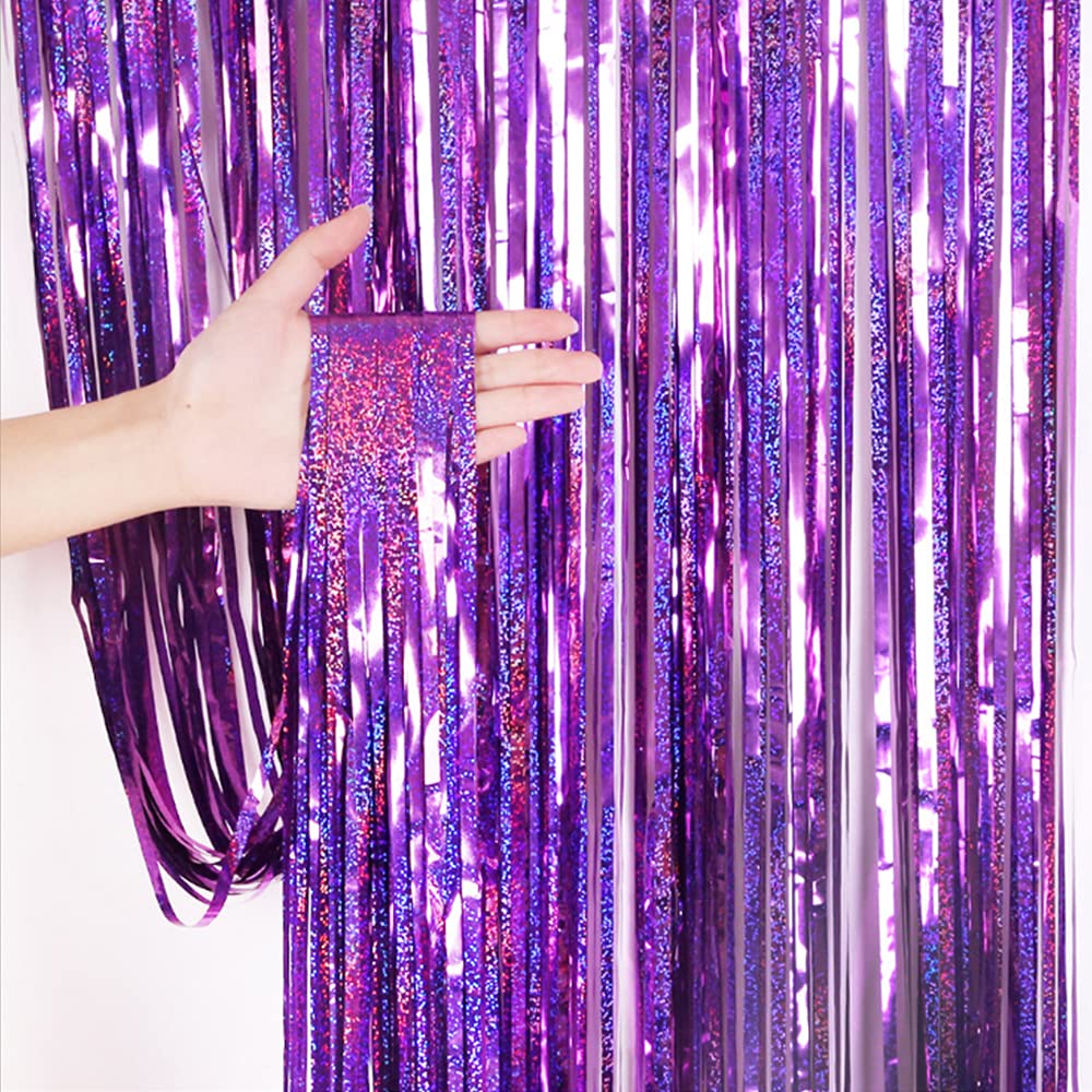 紫と白の花柄カーテン2枚組+タッセル2個 1433101_00.jpg