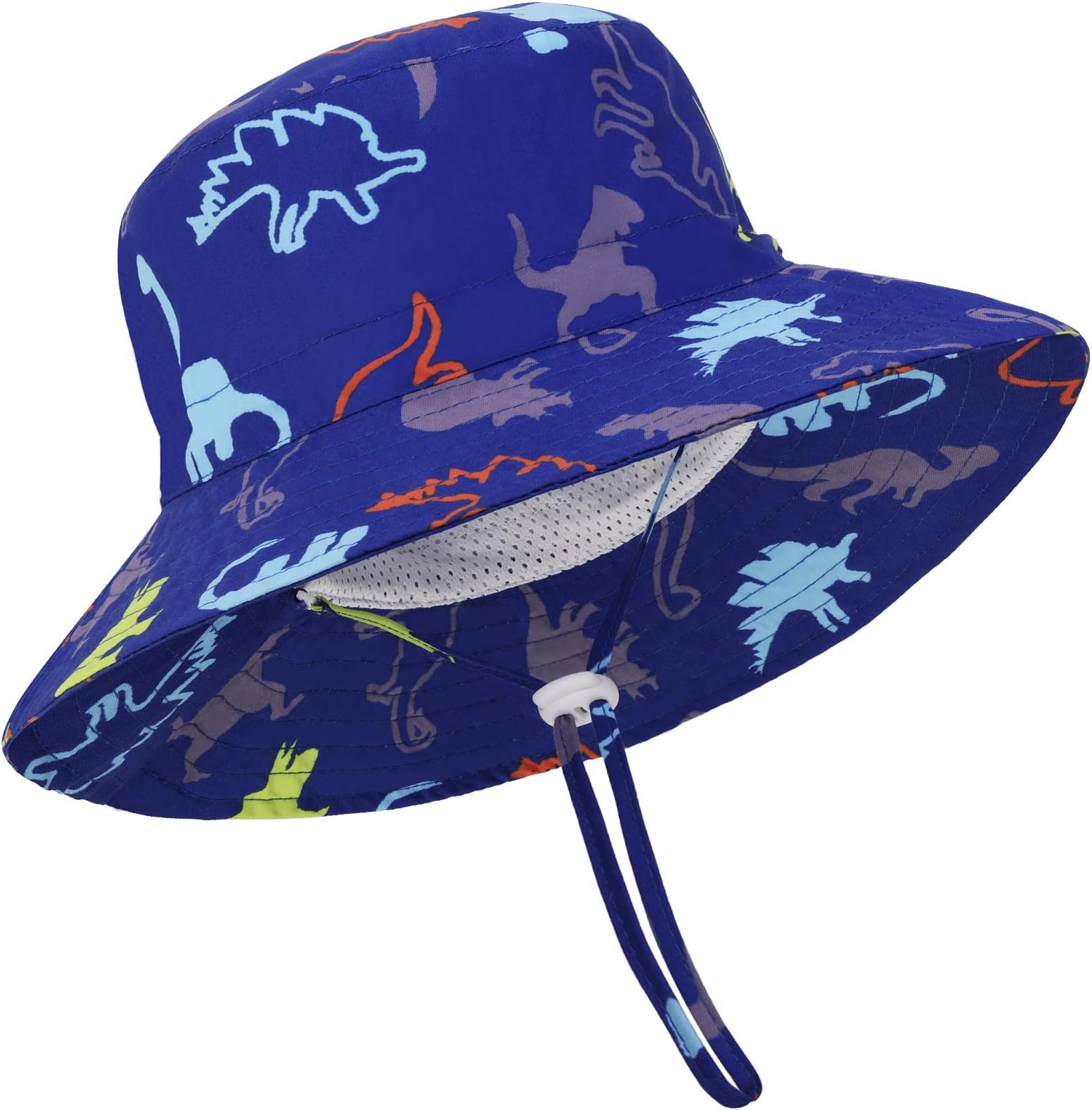Kids Bucket Hat, Unisex Child Summer Wide Brim Sun Protection Hat, Foldable Beach Cap with Adjustable Chin Strap UPF 50+ Outdoor Play Cap for Baby Boys Girls Infant Kids Toddler