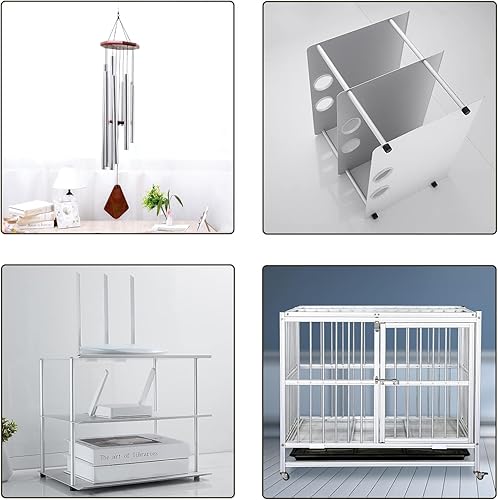 Miniatura 3 de Diámetro exterior 0.866 in, tubo de aluminio tubo de metal recto es adecuado para muebles y decoración, espesor de pared 0.098 in, longitud 19.685 in