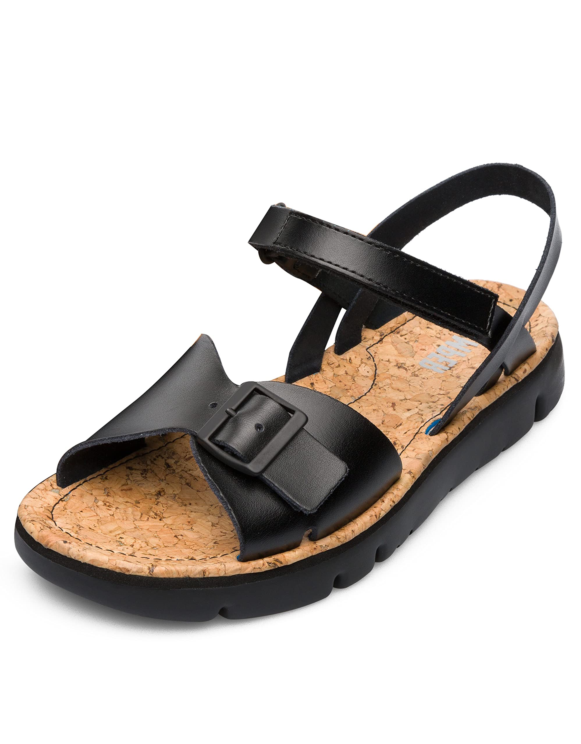 Camper Oruga Sandal-K200631, Sandalias Planas Mujer, Black, 36 EU