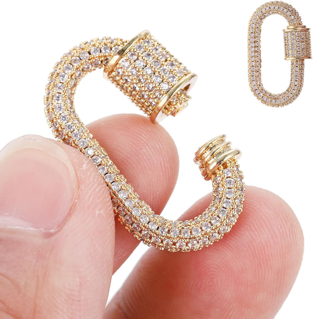 Jewelry Necklace Connecting Clasp Durable Oval Metal Lightweight Compact Necklace Connector for DIY Jewelry Making and Repair