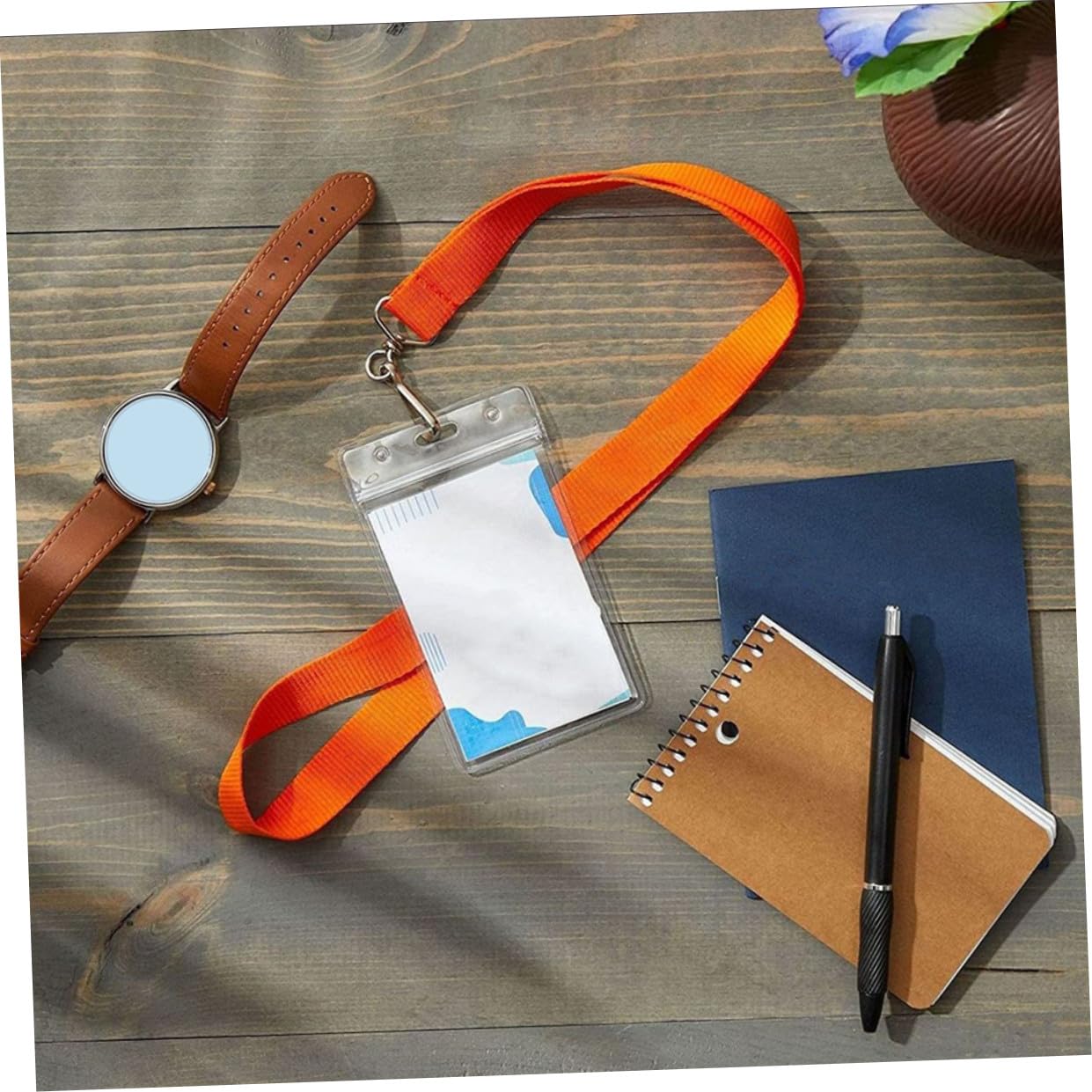 Uonlytech 2 Set Set Di Cordini Certificati Titolare Della Carta D'identità Chiaro Cordino Con Porta Documenti Cordino Per Badge Identificativo Titolare Del Badge Porta Badge Poliestere