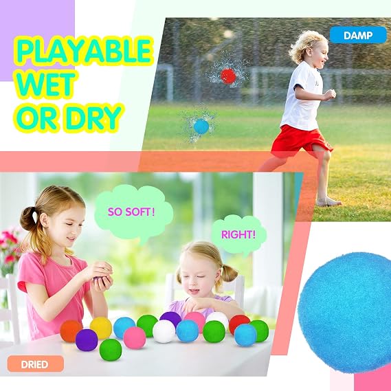 Deekin 200 Pcs Reusable Water Balloons Water Balls Games with 2 Mesh Bag Summer Outside Toys for Outdoor Fun Game Play