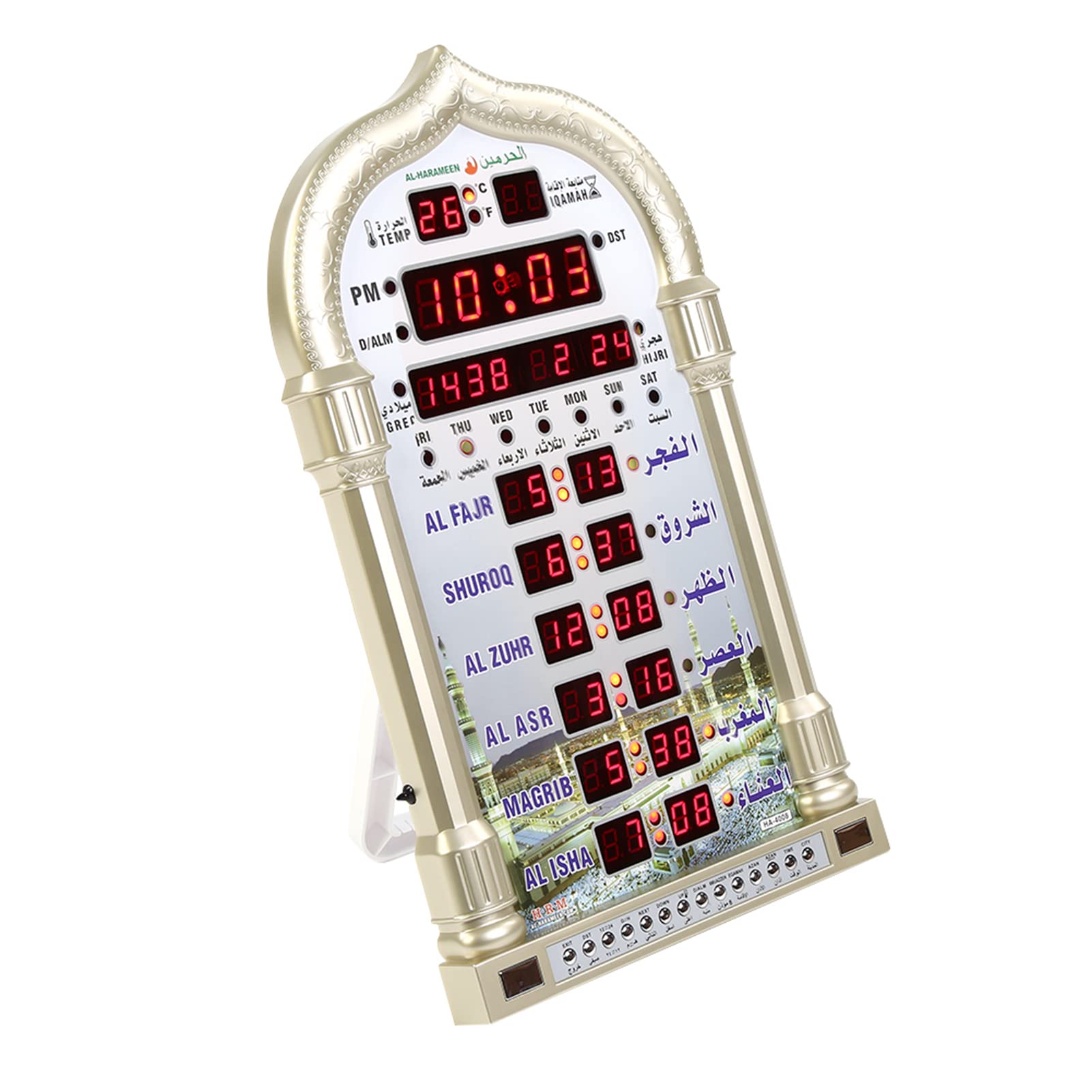 Adhan Uhr Mit Gebetsruf Wandkalender Moschee Digitale Islamische Uhr Muslim Alarm Azan Gebet EU Stecker 110-240V Muslimische Religiöse Lieferungen