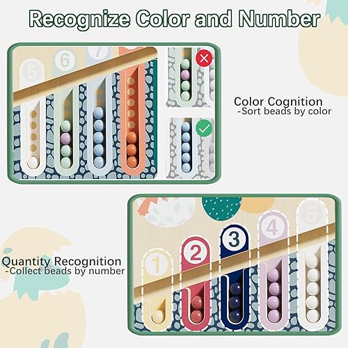 Miniatura 2 de TOP BRIGHT Juego de clasificación de números de color de laberinto magnético, juguetes Montessori para niños de 3 a 5 años, juguetes educativos de