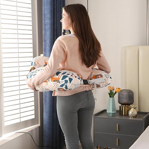 Miniatura 7 de BATTOP Almohada de lactancia para lactancia materna con funda extraíble, almohada de alimentación para más apoyo para mamá y bebé, almohada de