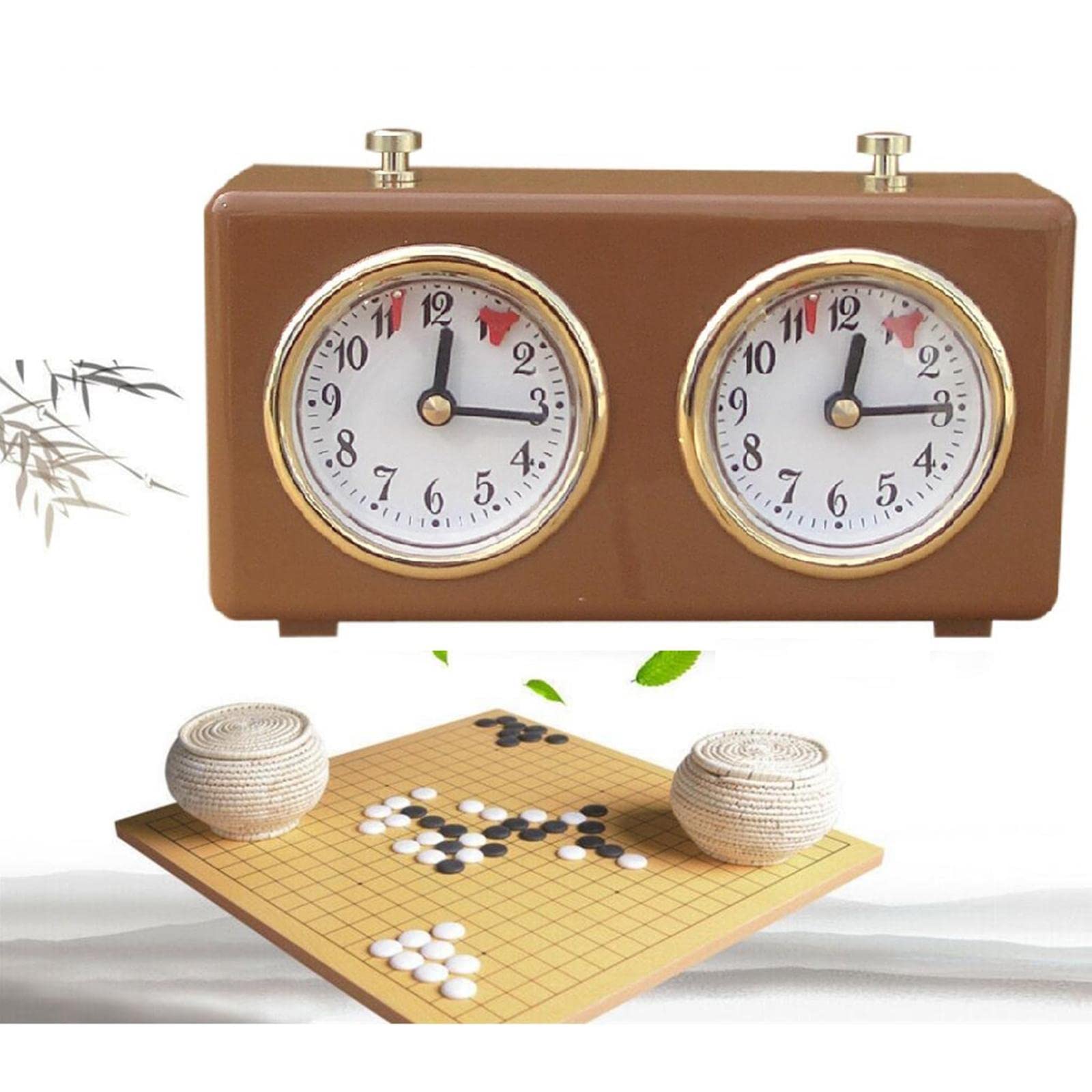 Mechanische Schachspieluhr, internationale Schachuhr, Turnieruhr, analog, Schachuhr, Timer (keine Batterie erforderlich) für Zuhause, Schule, Schach spielen