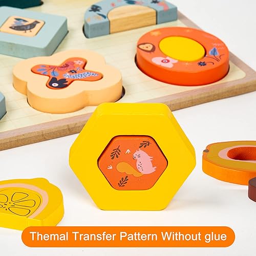 Miniatura 5 de TOGELIN Rompecabezas de madera para niños pequeños de 1 a 3 años rompecabezas de bebé juguetes Montessori para niños juguetes de aprendizaje